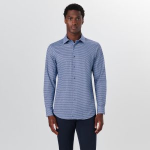 Bugatchi - Chemise manches longues avec chiens OoohCotton®