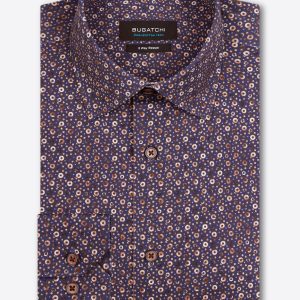Bugatchi - Chemise manches longues avec disques OoohCotton®