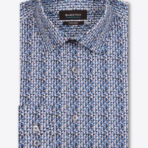 Bugatchi - Chemise manches longues avec triangles OoohCotton®