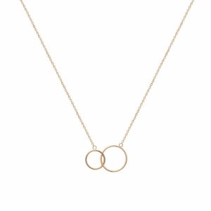 Collier 2 cercles plaqué or