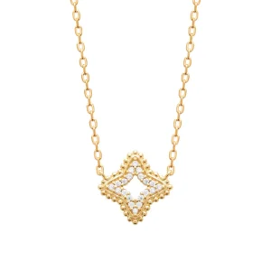 Collier étoile zircon plaqué or