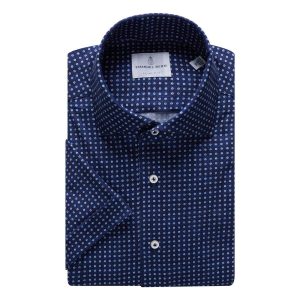 Emanuel Berg - Pablo - Chemise manches courtes Premium Jersey Knit - Modern Fit - Marine