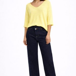 Jean à taille croisée