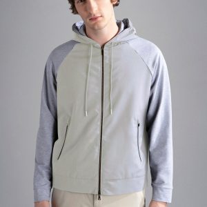 Paul & Shark - Hoody Loro Piana Green Storm System™
