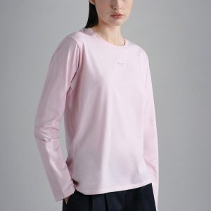 Paul & Shark Ladies - T-shirt manches longues de coton avec requin Swarovski pour femme