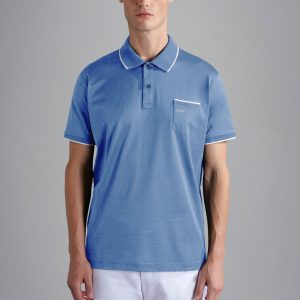 Paul & Shark - Polo uni manches courtes coton piqué avec bordures contrastées