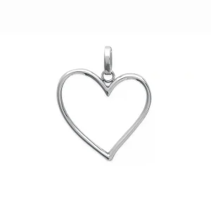 Pendentif coeur ajouré acier inoxydable