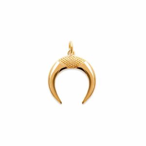 Pendentif lune plaqué or