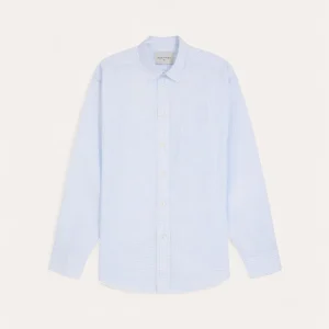 Chemise à Carreaux Manches Longues – Blanc | Walk in Paris