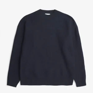 Norse Projects - Rom Boiled Wool Crewneck - Dark Navy