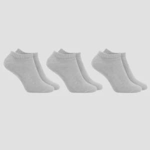 Second Skin – 3er-Pack Sneaker Herrensocken – Grau