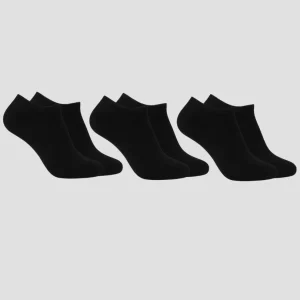 Second Skin – 3er-Pack Sneaker Herrensocken – Schwarz