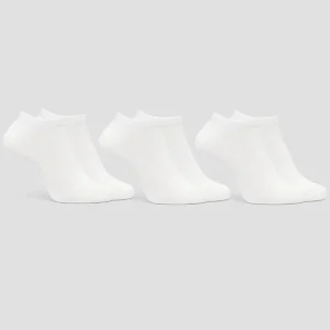 Second Skin – 3er-Pack Sneaker Herrensocken – Weiß