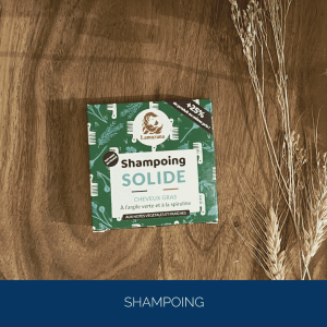Lamazuna Shampoing Solide Cheveux gras à l&rsquo;argile verte et à la spiruline Bio 70g