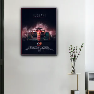 Toile F1 Ferrari Charles Leclerc