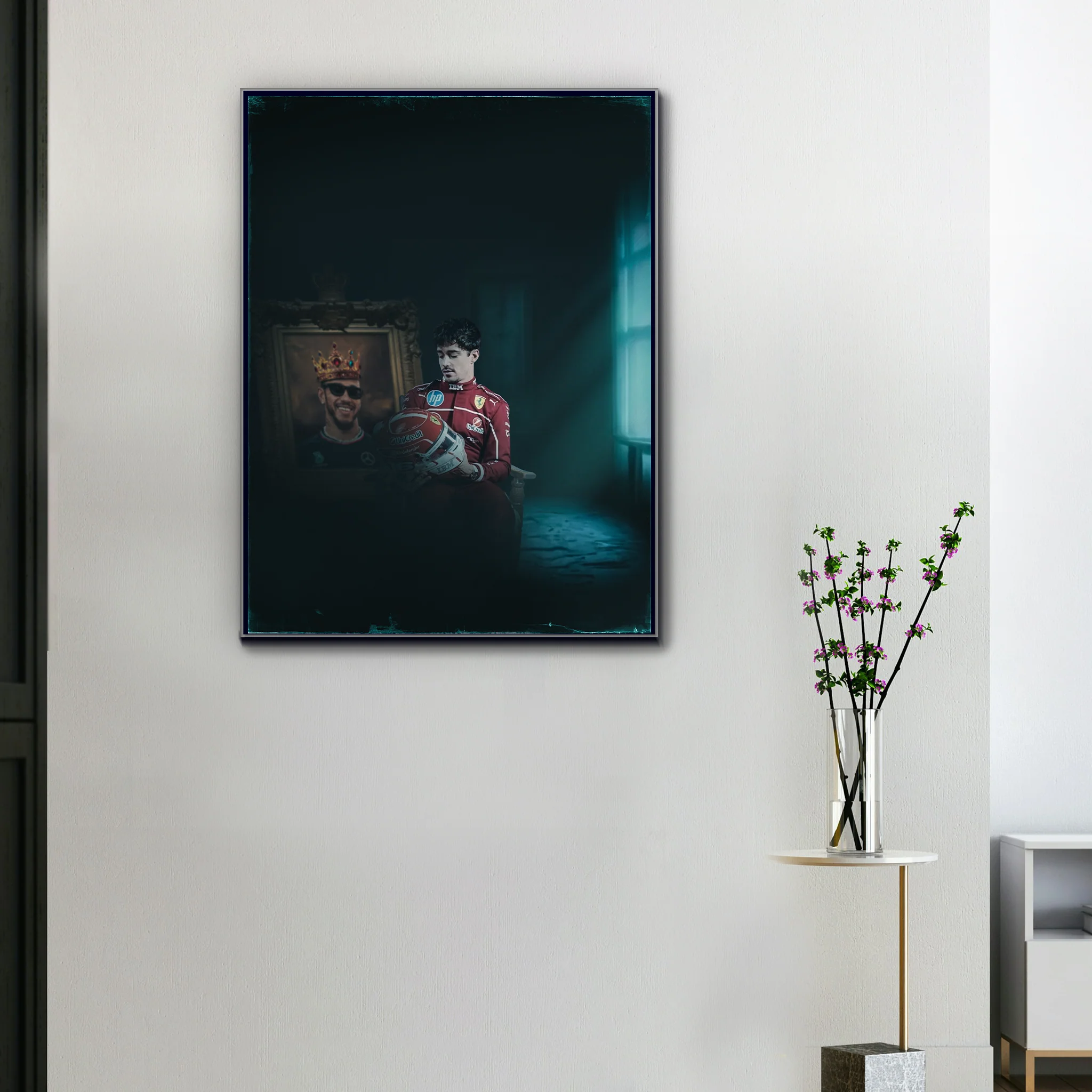 Toile F1 Leclerc x Hamilton – L'Héritage du Trône