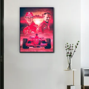 Toile F1 Michael Schumacher & Rubens Barrichello, Scuderia Ferrari 2004