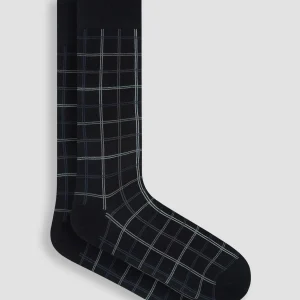 Bugatchi - Bas de coton et cachemire à carreaux